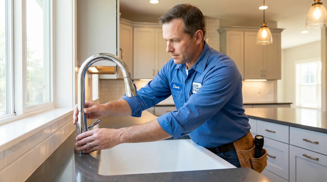 Kitchen faucet installation by Johns Plumbing LLC in Mountlake Terrace